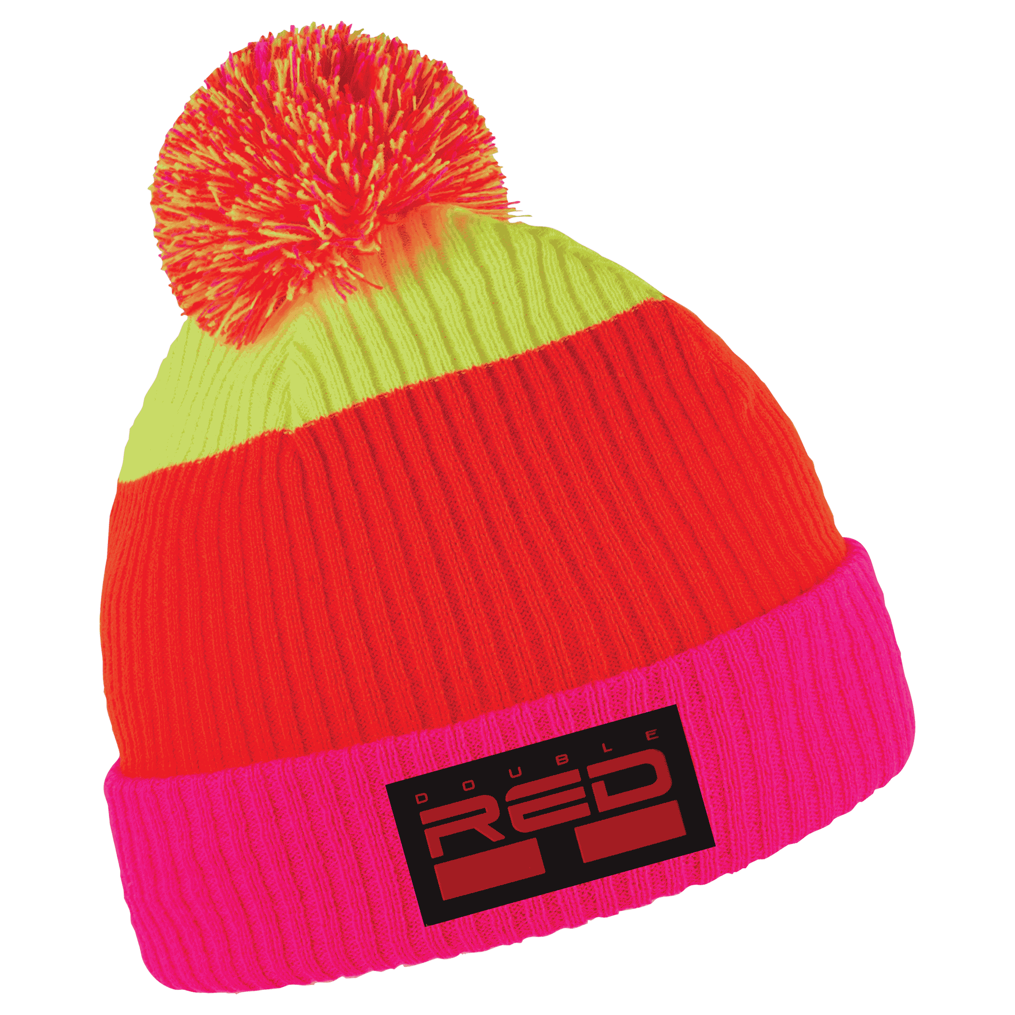 Rada Tupsupipo omalla logolla (coFEE 3011) - Pipon värit Neon oranssi, Neon pinkki ja Neon keltainen. Logo tehty kumimerkillä.