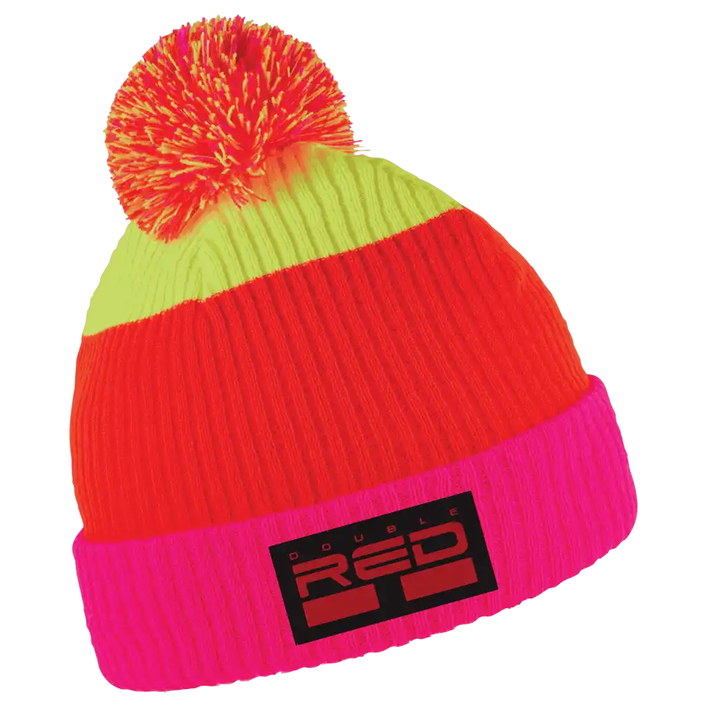 Rada Tupsupipo omalla logolla (coFEE 3011) - Pipon värit Neon oranssi, Neon pinkki ja Neon keltainen. Logo tehty kumimerkillä.