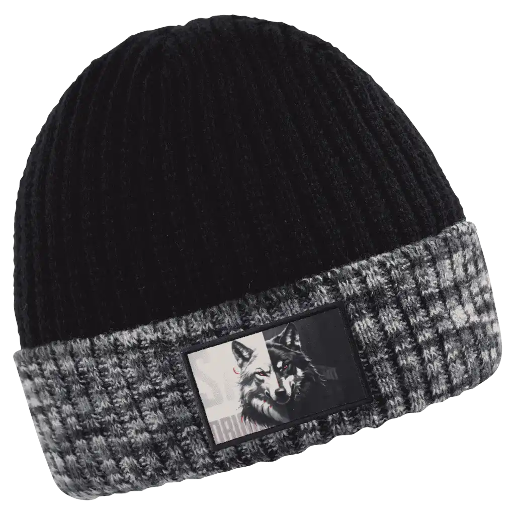 Camouflage Pipo omalla logolla (coFEE 3014) - Musta oma logo tehty painetulla kangasmerkillä