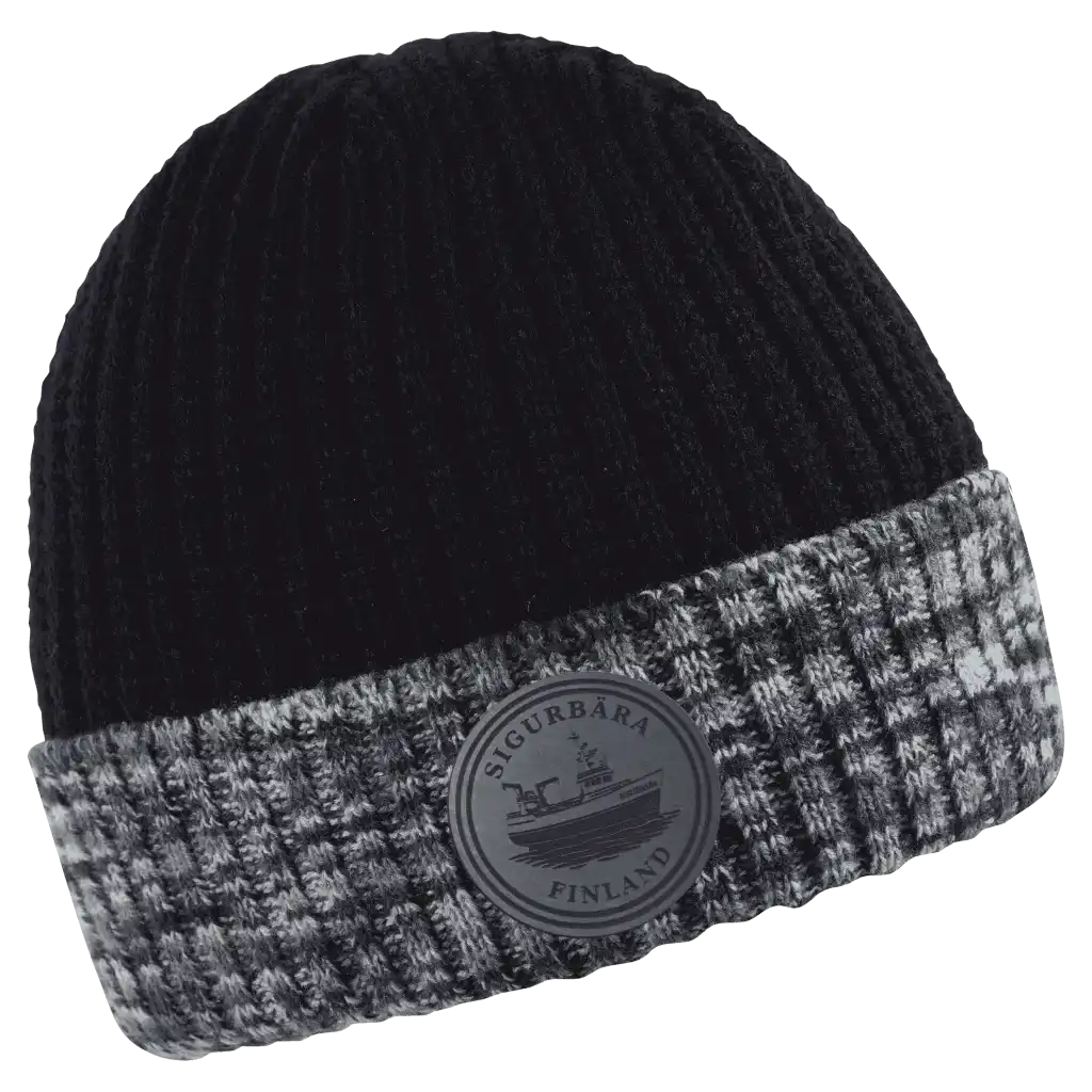 Camouflage Pipo omalla logolla (coFEE 3014) - Musta oma logo tehty nahkamerkillä 