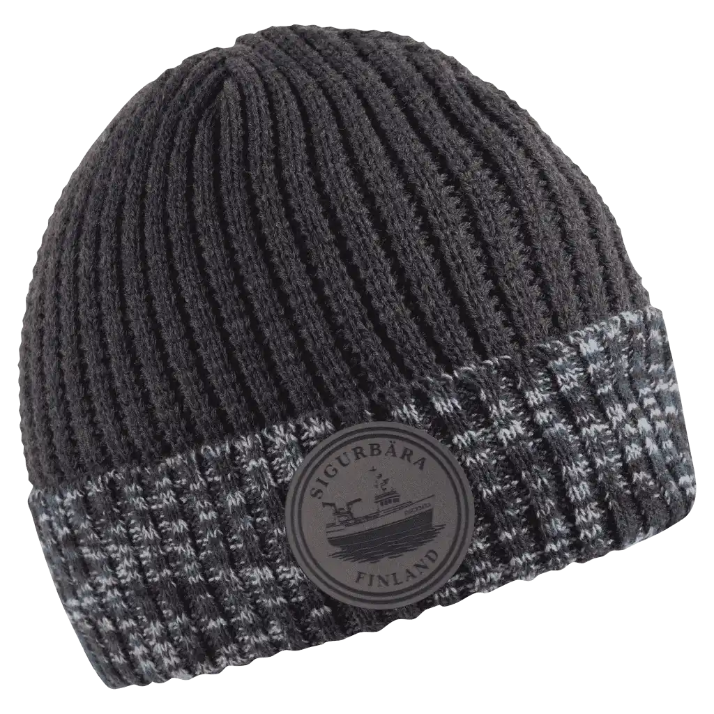 Camouflage Pipo omalla logolla (coFEE 3014) - Harmaa oma logo tehty nahkamerkillä 