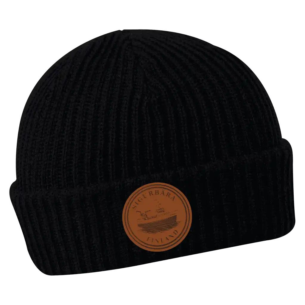 Merimiespipo omalla logolla (coFEE 3031) - Musta ruskea nahkamerkki