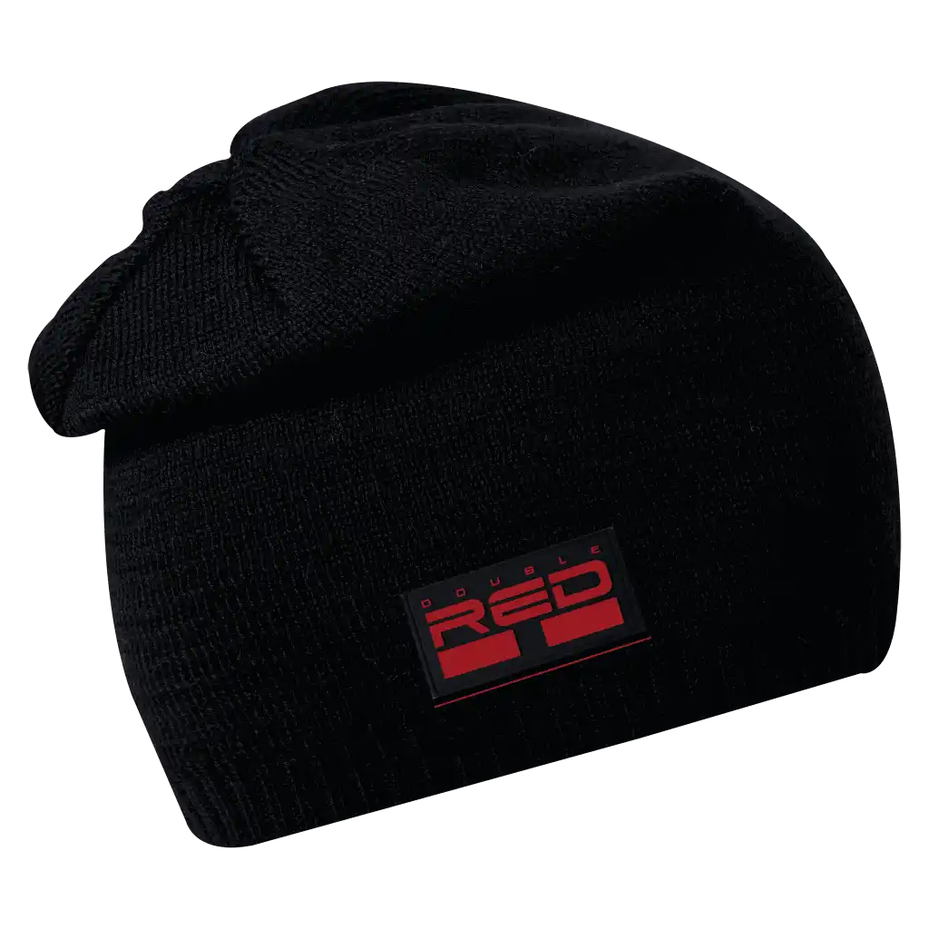 Extended Naisten Merinovillapipo omalla logolla (coFEE 3034) - Musta kumilogo