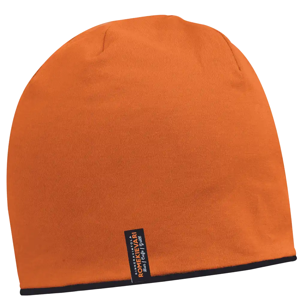 Duo Kääntö-trikoopipo omalla logolla (coFEE 3049) - Oranssi ja Musta