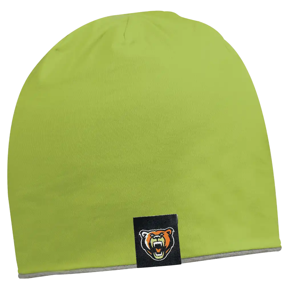 Duo Kääntö-trikoopipo omalla logolla (coFEE 3049) - Lime ja Harmaa