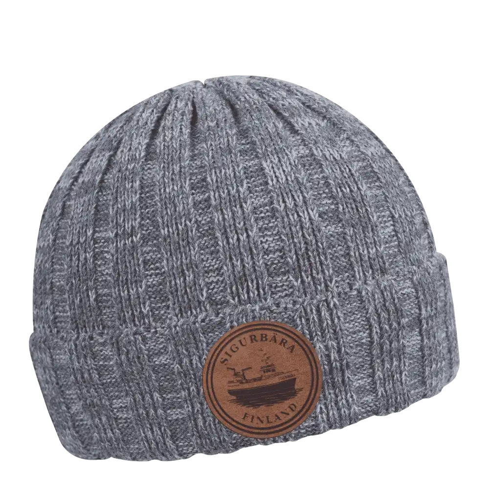 Fold Street Pipo omalla logolla (coFEE 3051) - Harmaa ruskea nahkamerkki logo