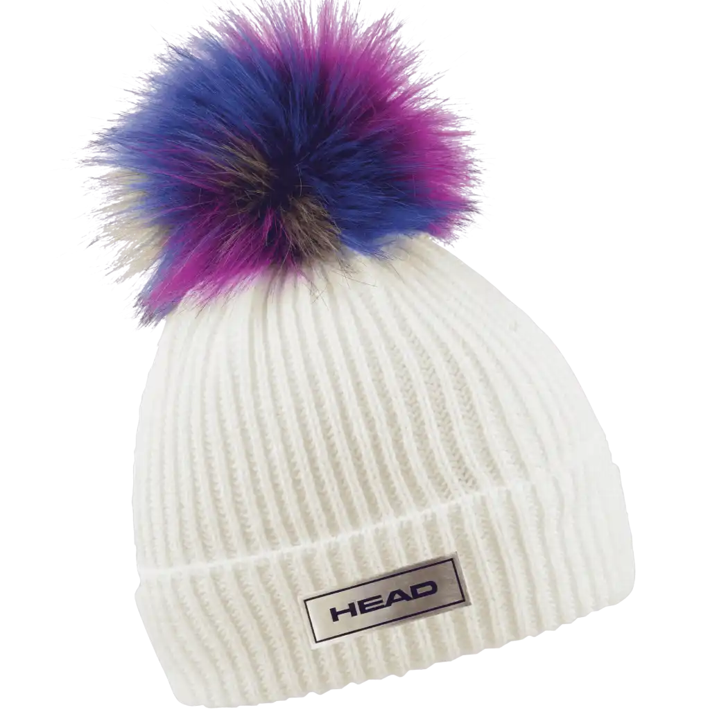 Rainbow Naisten Tupsupipo omalla logolla (coFEE 3056) - Valkoinen pipo, logo laser-merkattu kromi merkki. 