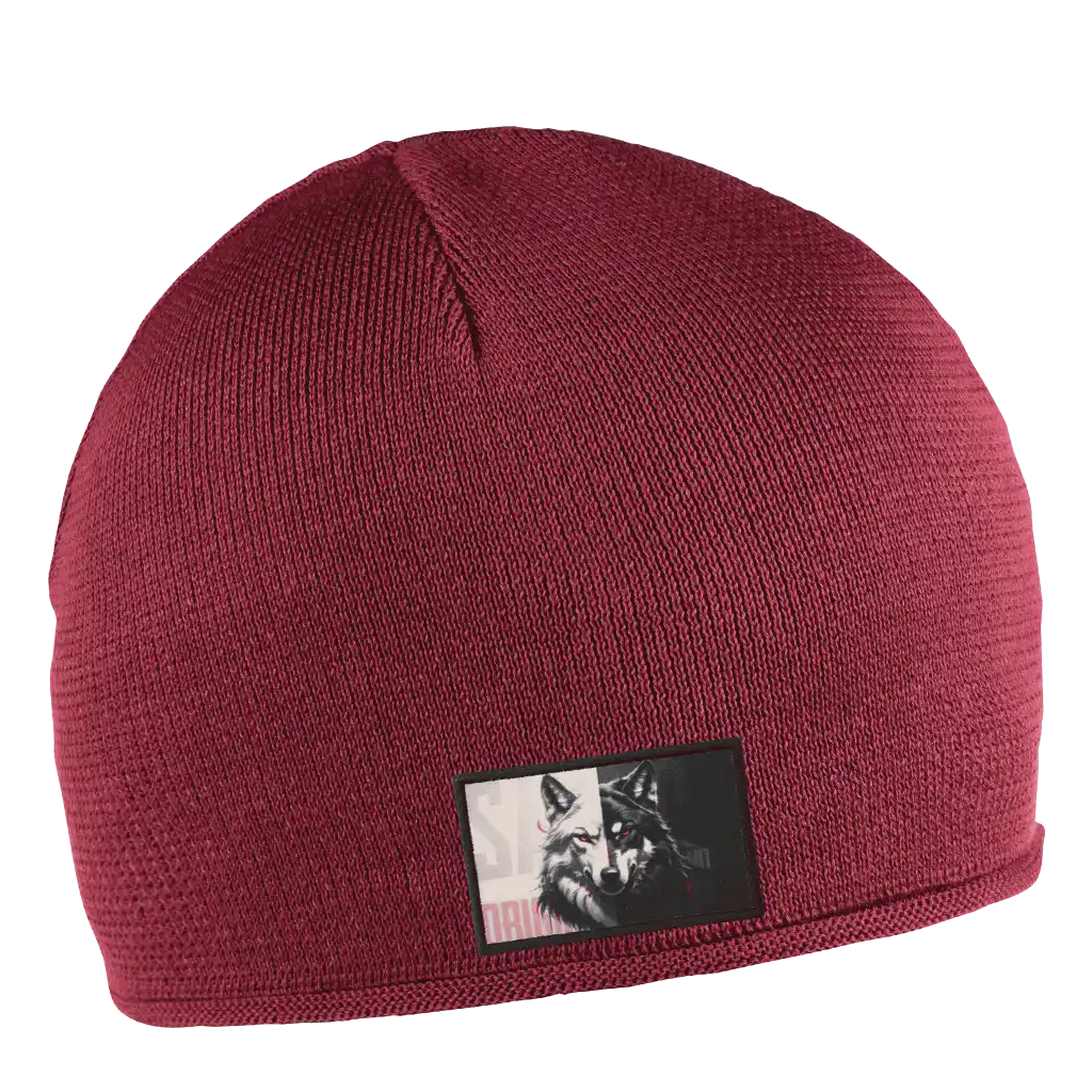 Cotton Simply Puuvillapipo omalla logolla (coFEE 3062) - Burgundy  painettu kangasmerkki logo