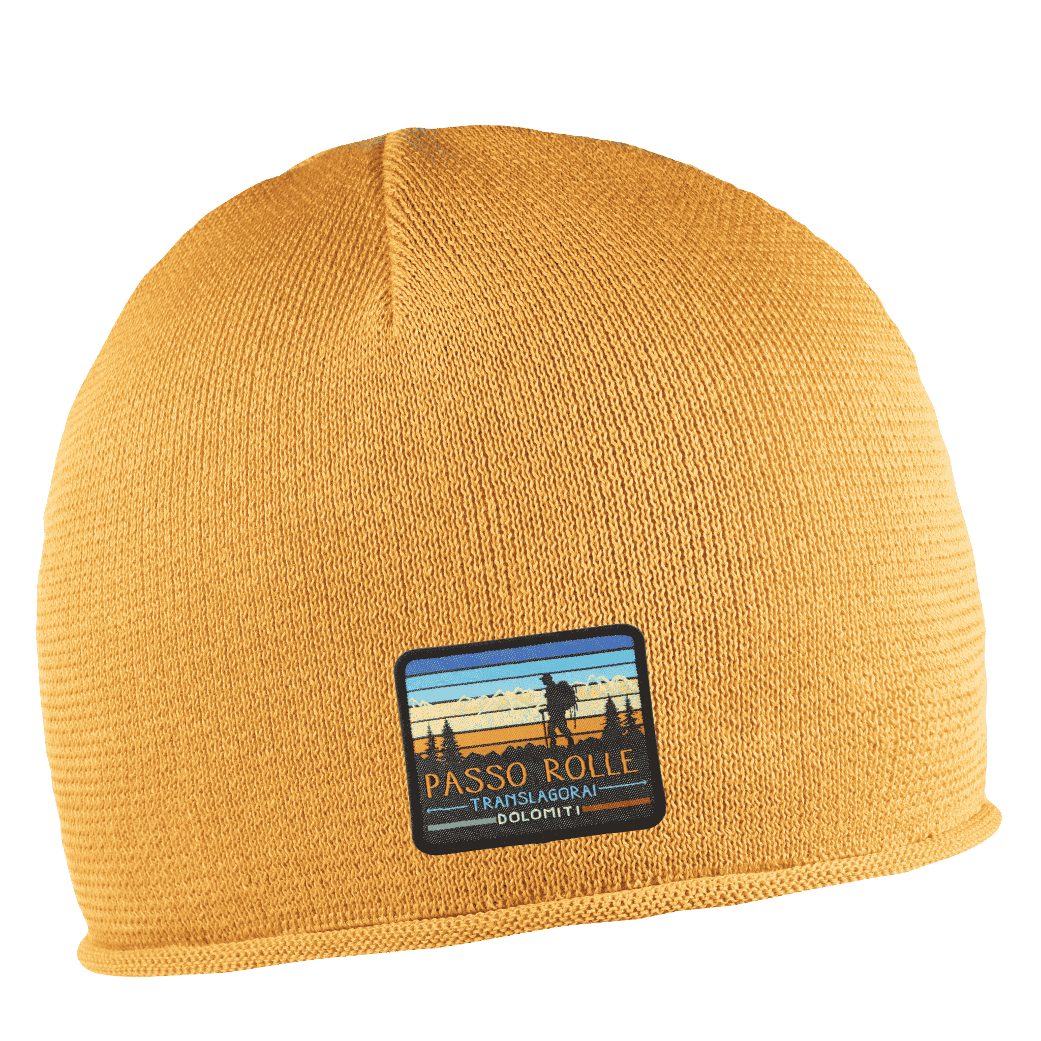 Cotton Simply Puuvillapipo omalla logolla (coFEE 3062) - Mustard  kangasmerkki logo