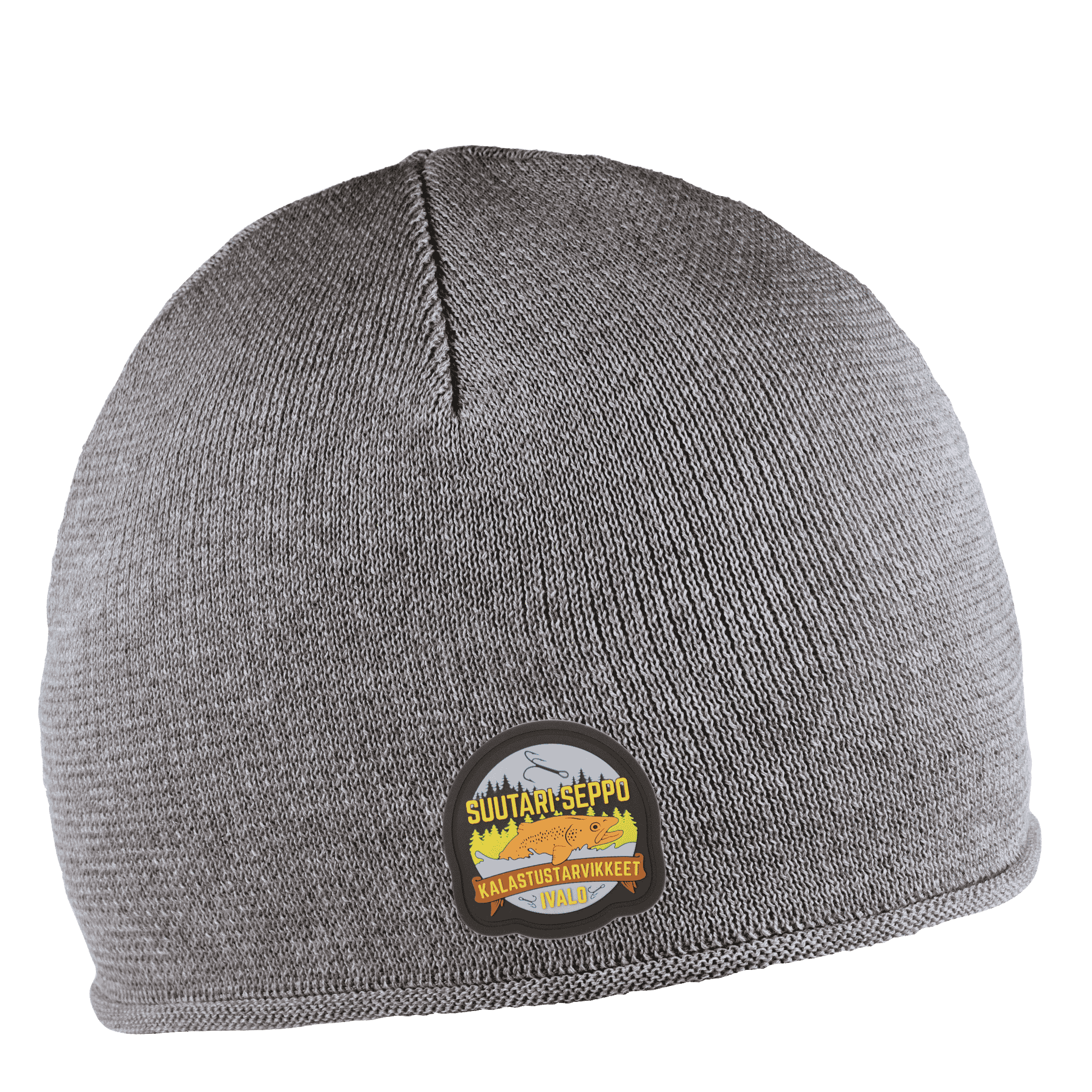 Cotton Simply Puuvillapipo omalla logolla (coFEE 3062) - Harmaa kumimerkillä logo