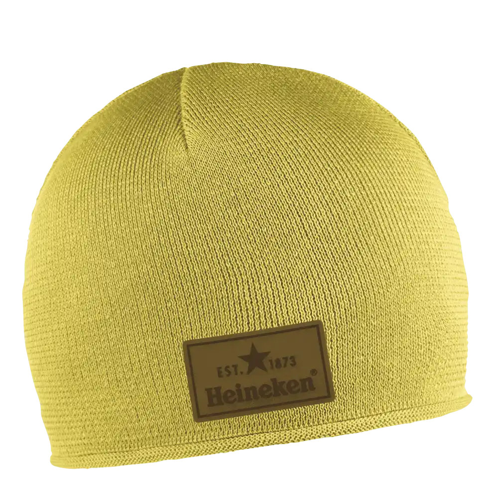 Cotton Simply Puuvillapipo omalla logolla (coFEE 3062) - Lasermerkattu nahkamerkki logo