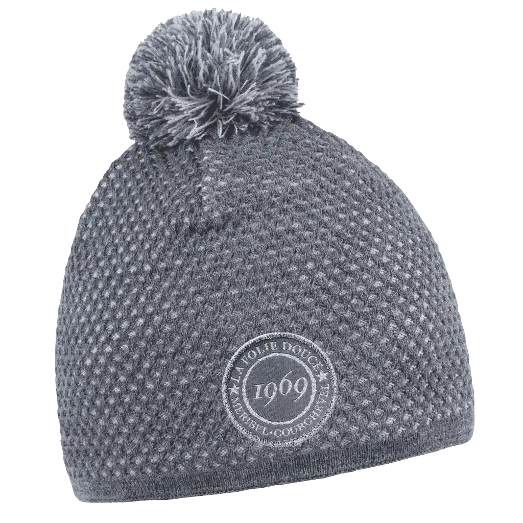 Dots Pipo omalla logolla (coFEE 3071) - Harmaa logo tehty kangasmerkillä.