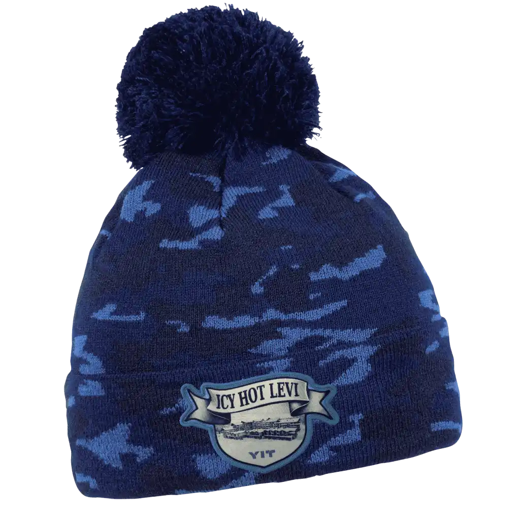 Camo Pipo omalla logolla (coFEE 3075) - Navy painettu kangasmerkki logo