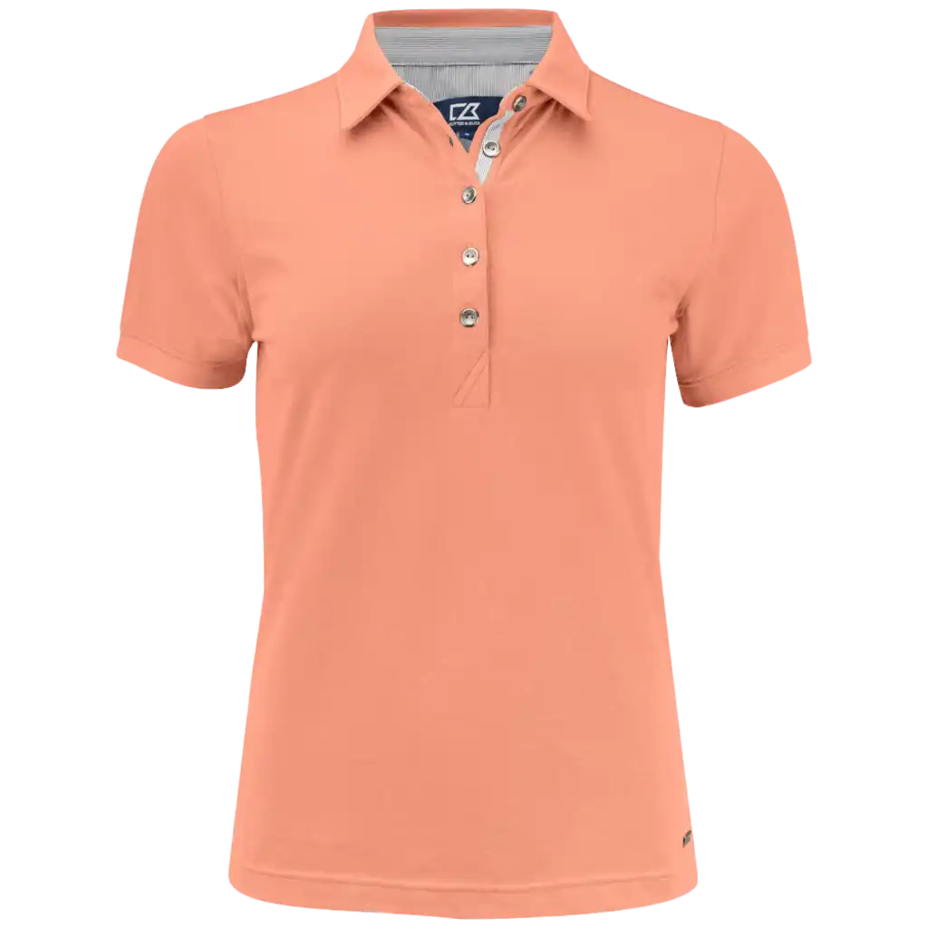 Cutter & Buck Advantage Premium Papaya Pikee Yrityksen Logolla-ZigiZagi