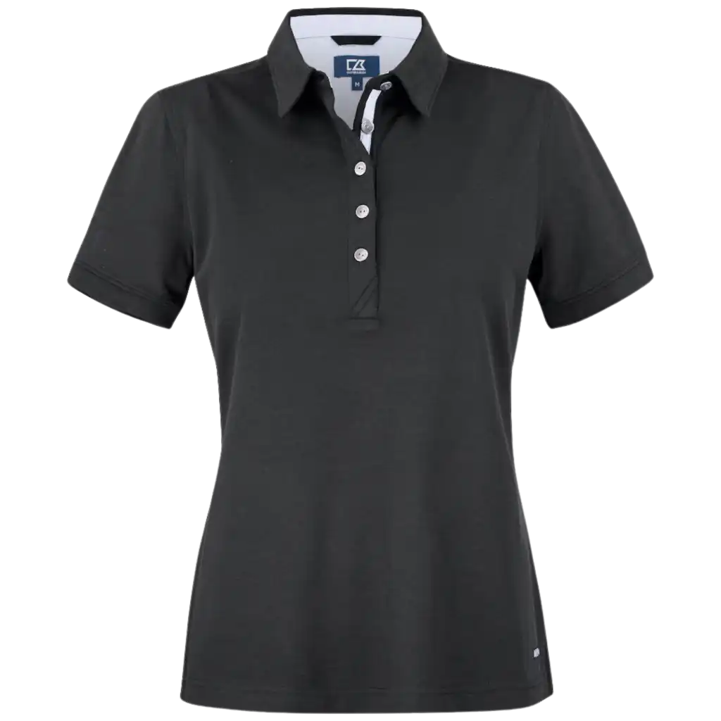 CUTTER & BUCK ADVANTAGE PREMIUM POLO MUSTA -Laadukas pikeepaita omalla yrityksen logolla-ZigiZagi