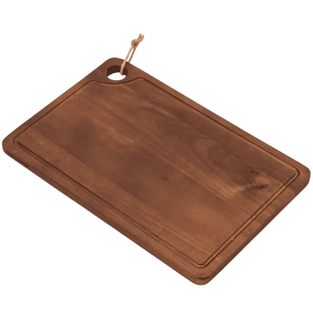 Iso Orrefors Jernverk akaasialauta (46x31cm) ylhäältä takaa, näkyvissä nesteura