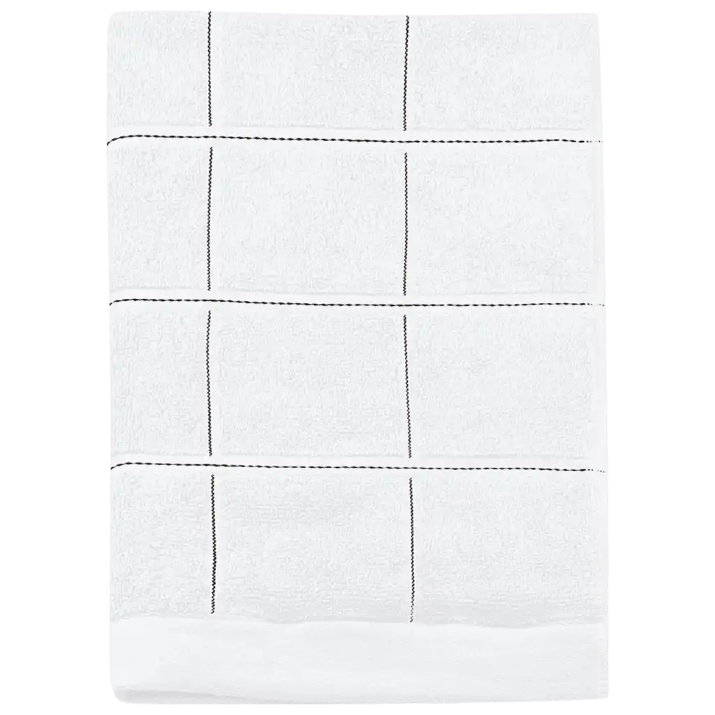 Valkoinen Lord Nelson Victory ruudullinen froteepyyhe (550g/m²) – OEKO-TEX-sertifioitu