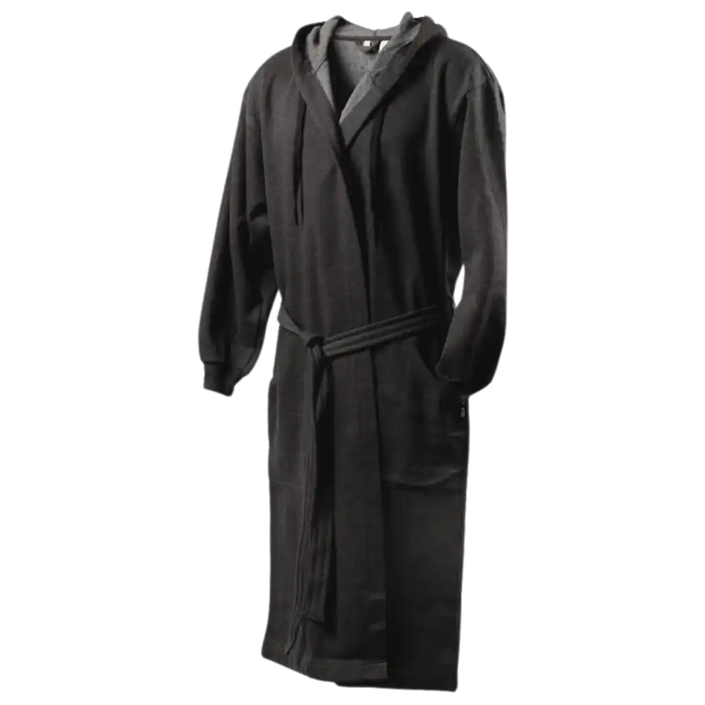 Grafiitinharmaa Kosta Linnewäfveri collegekylpytakki edestä – tyylikäs joululahja