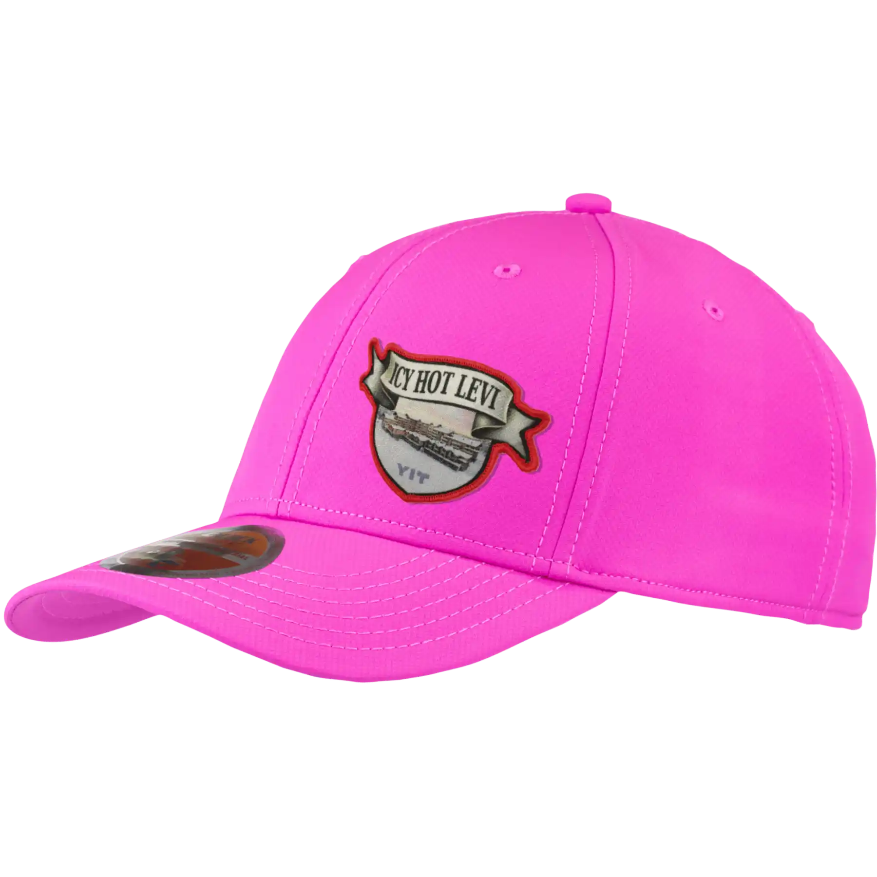 Quick Dry coFEE 4250 neon pinkki quick dry lippis omalla logolla – kangasmerkki painettu etupaneelissa