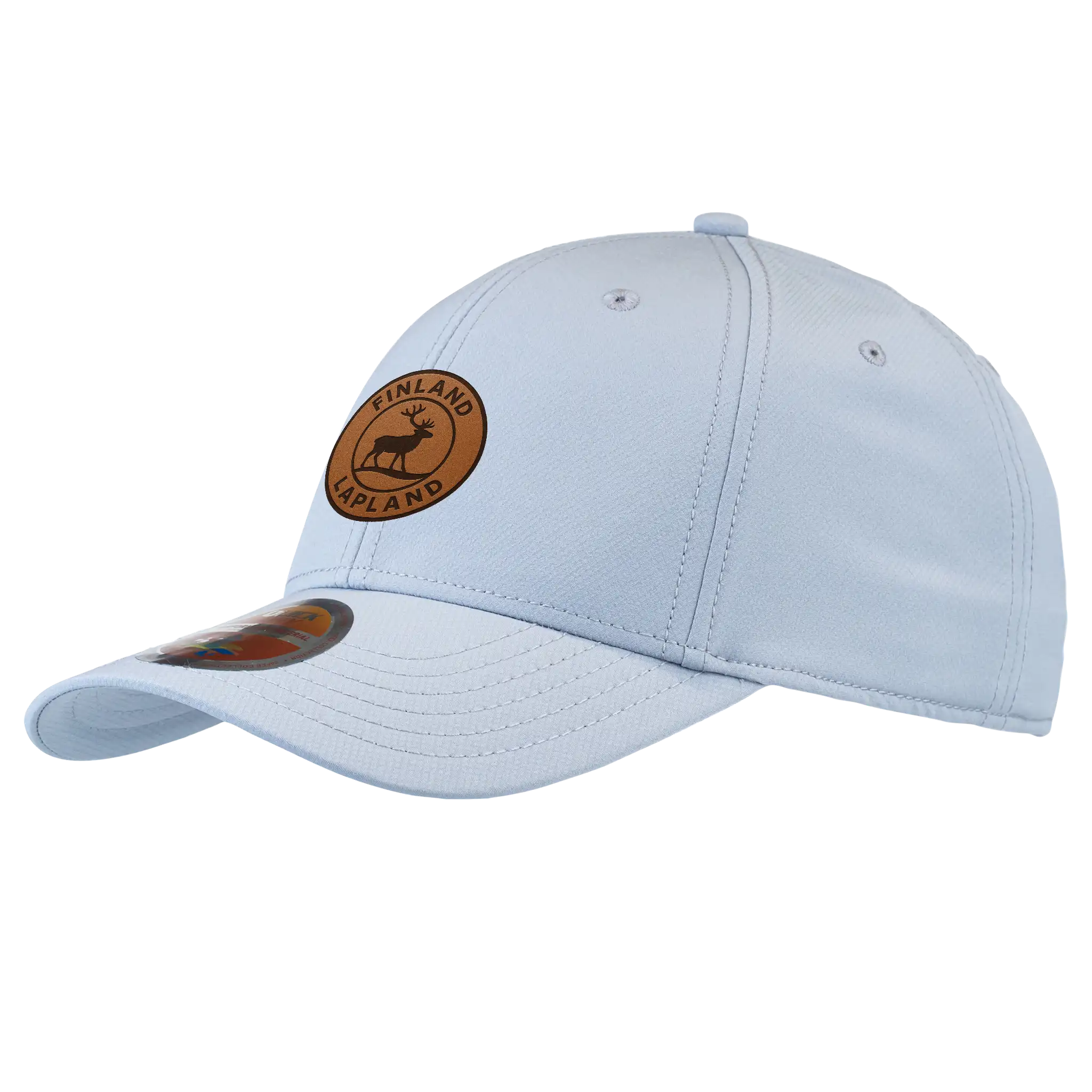 Vaaleanharmaa quick dry lippis omalla logolla – laser-merkattu nahkamerkki, Quick Dry coFEE 4250