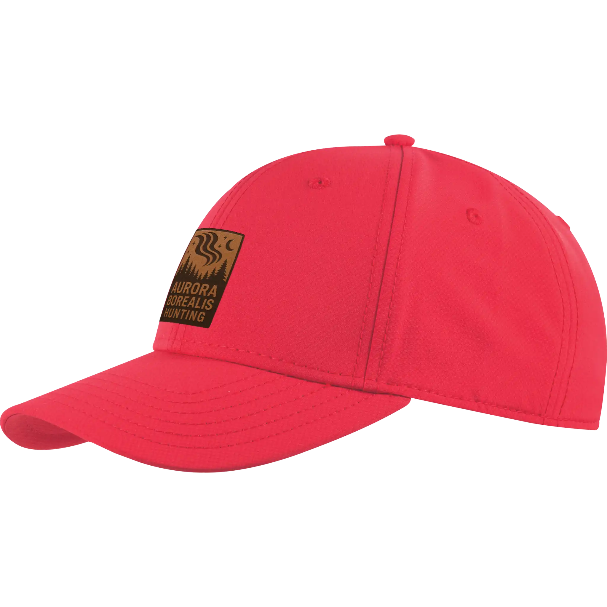 Punainen quick dry lippis omalla logolla – laser-merkattu nahkamerkki, Quick Dry coFEE 4250