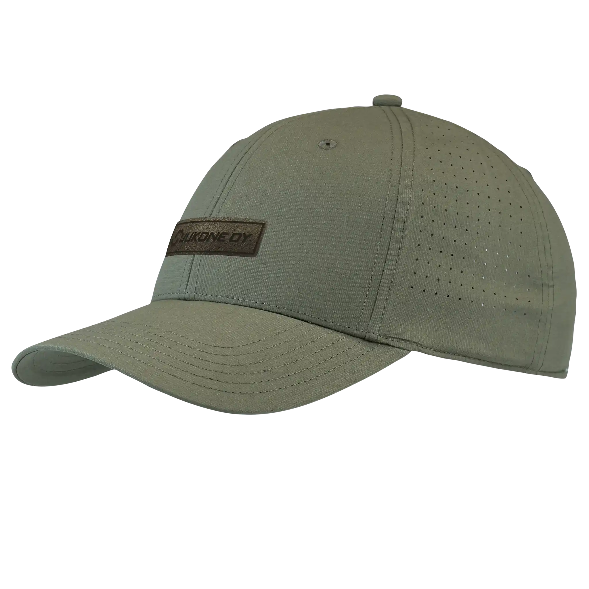 Army green performance lippis omalla logolla – laser-merkattu nahkamerkki, Premium coFEE 4315