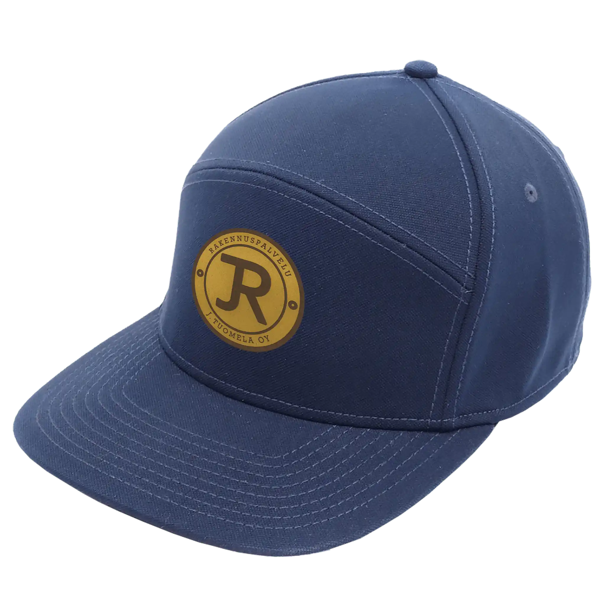 Tummansininen CREATE 2in1 snapback lippis omalla logolla – muotoiltava suoralippa, laser-merkattu merkki, coFEE 4340