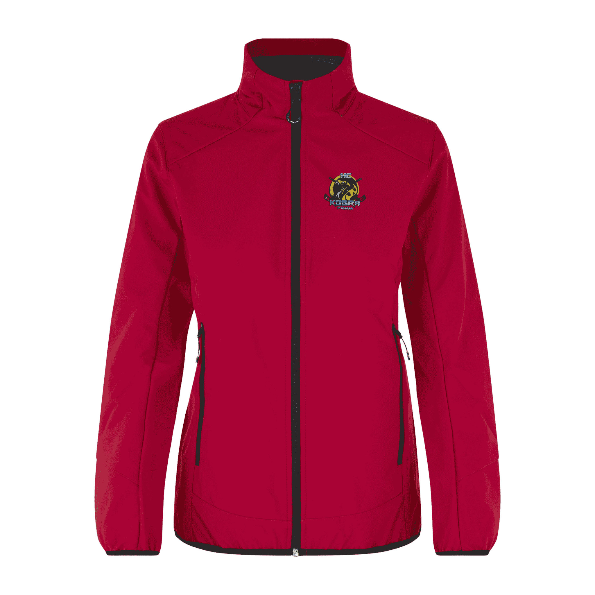 ID® CORE Soft Shell Jacket naiset punainen – takki omalla logolla – Colorstop transfer logo (0856)