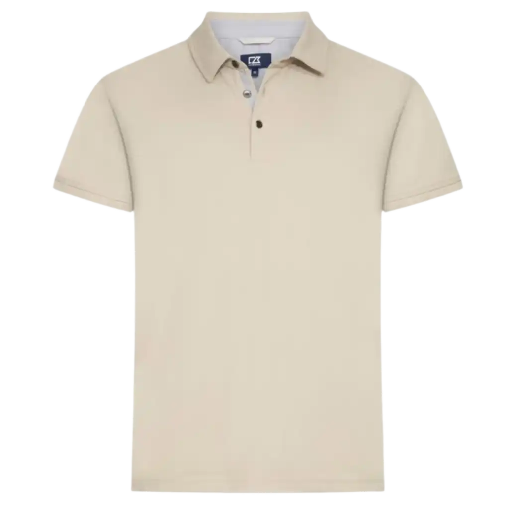 Cutter & Buck Advantage Premium beige pikee omalla logolla-ZigiZagi