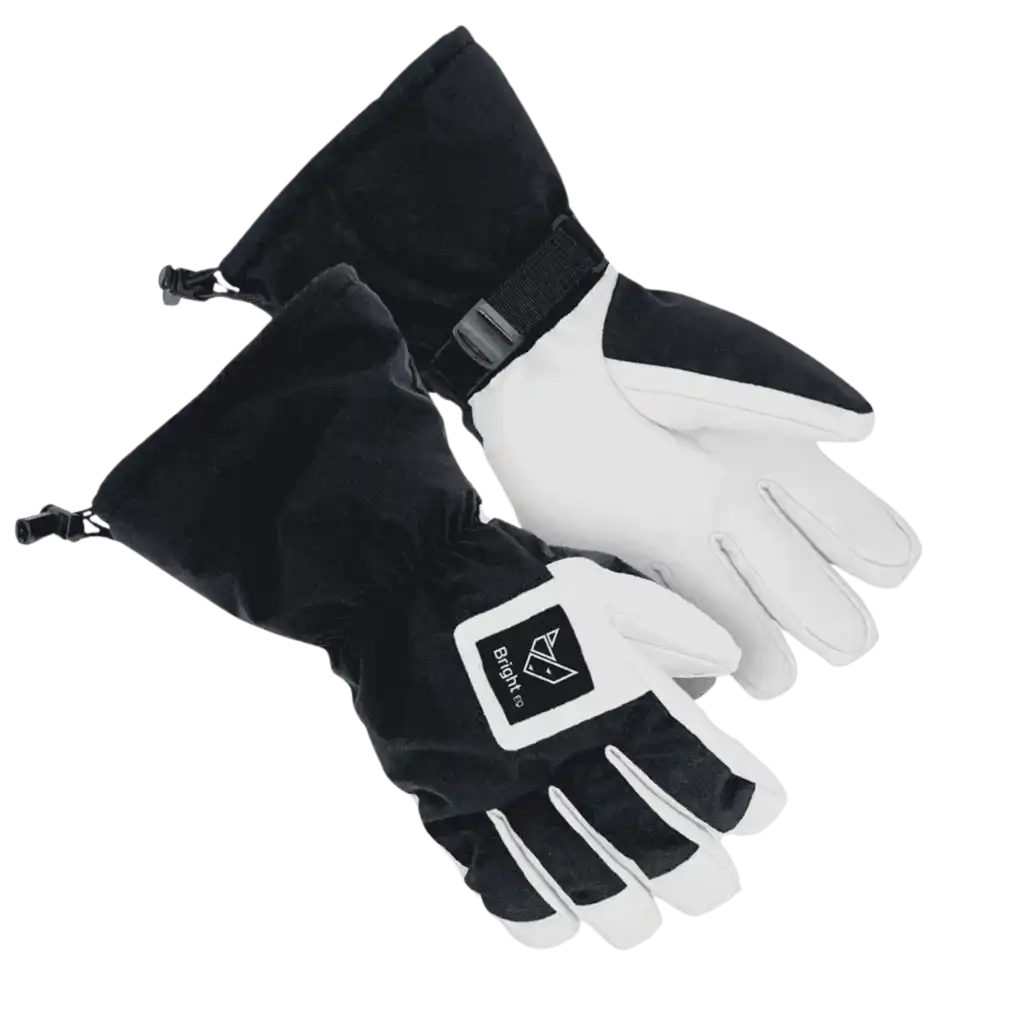 Valko-mustat Bright Equipment Glove No:1 sormikkaat – kämmen- ja selkäpuoli esillä