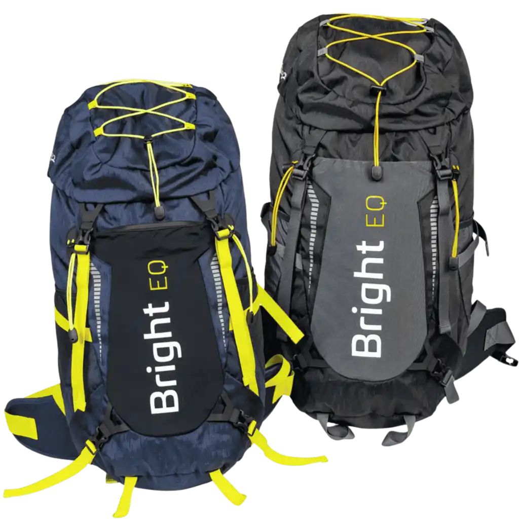 Bright Equipment Tour 32L retkireput edestä – harmaa ja limenvihreä värivaihtoehdot