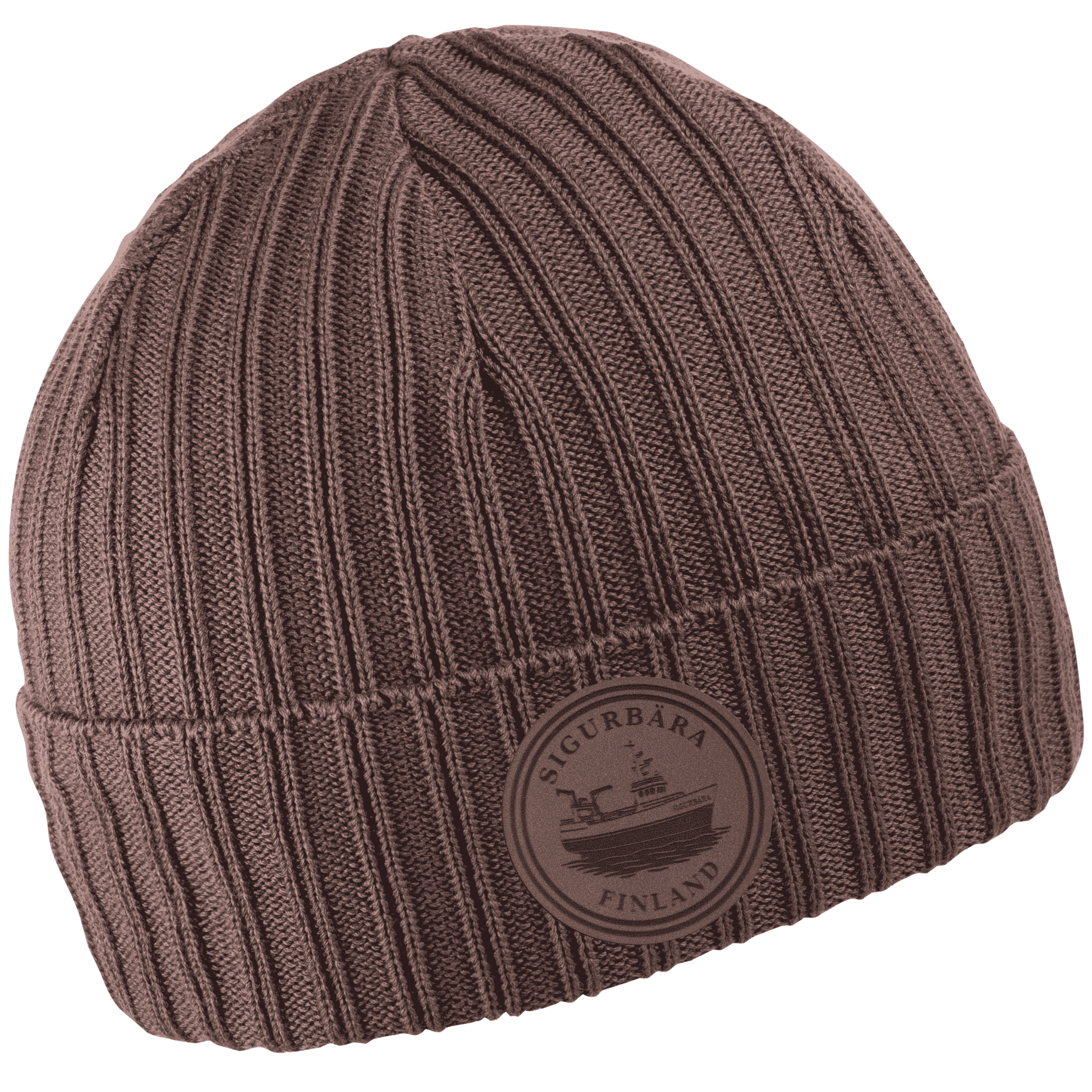 Cotton Band 100% puuvillapipo omalla logolla - Ruskea nahkamerkki logo  
