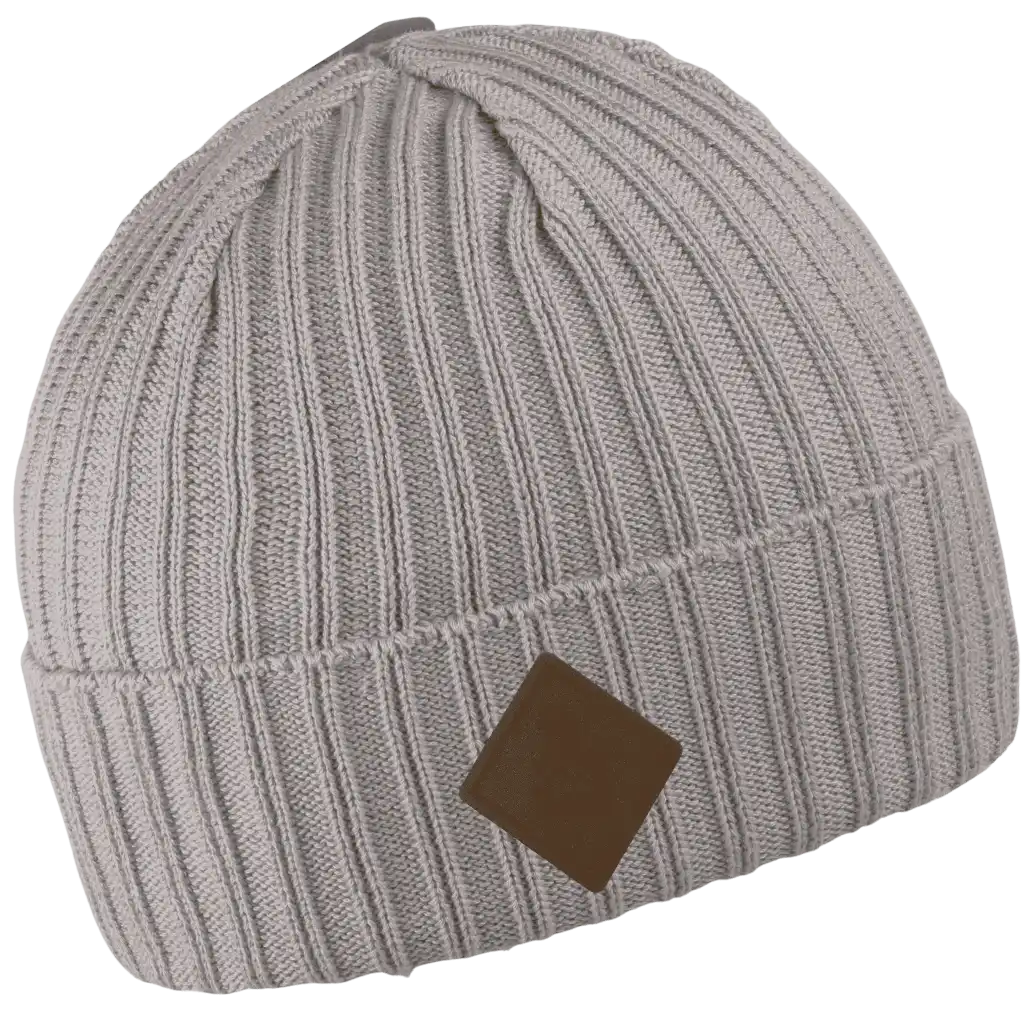 Cotton Band  - 100%  puuvillapipo harmaa - Pipo omalla nahkamerkki logolla.