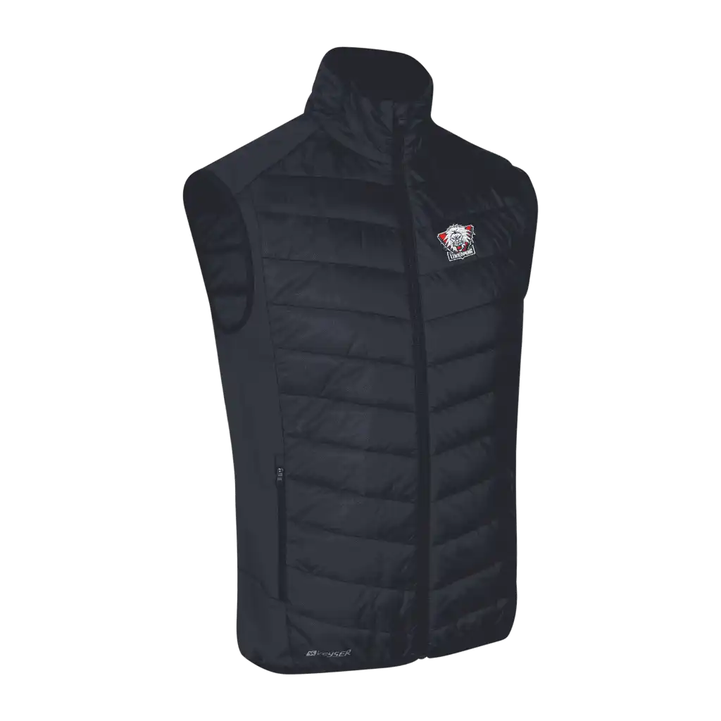 Navy GEYSER liivi ID® G21033 brodeerattu logo rinnassa – yritysliivi omalla logolla