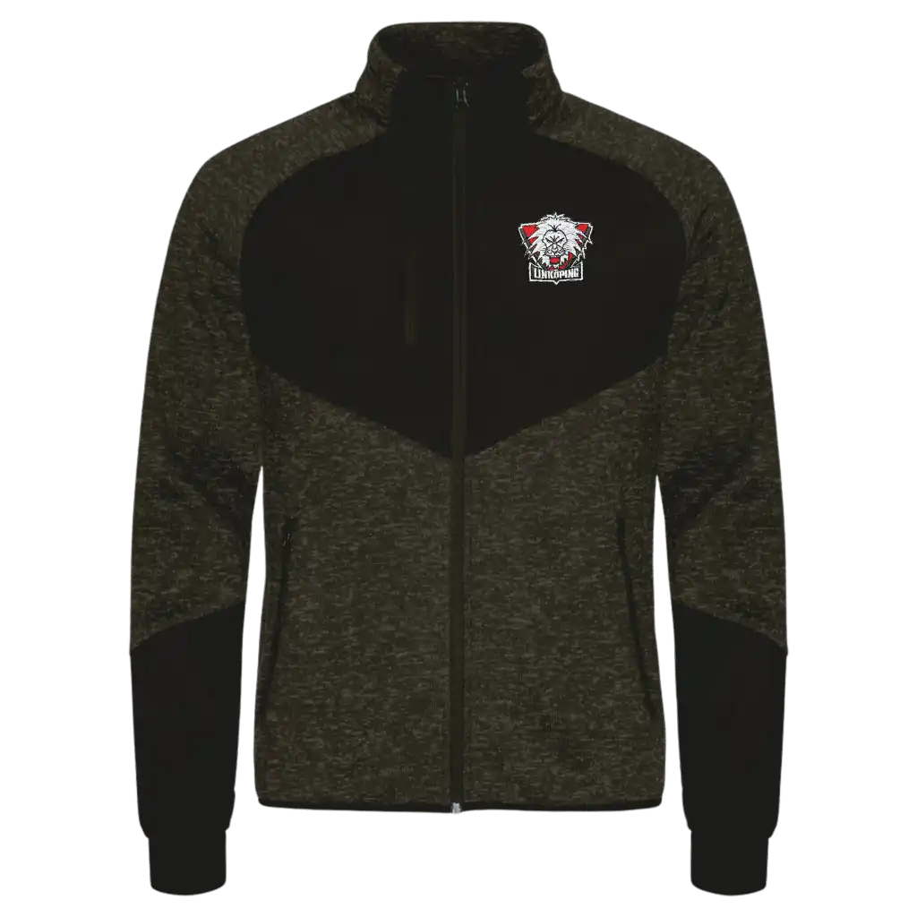 Clique Haines Men – miesten fleecetakki omalla logolla - Sumunvihreä – edestä