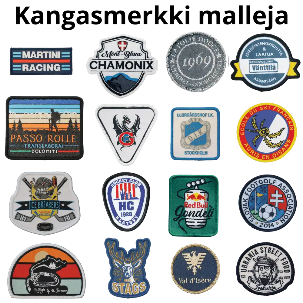 Pipo omalla logolla - Kangasmerkki malleja logo pipoon