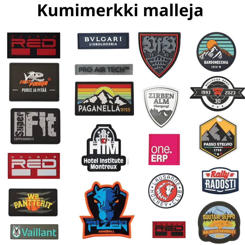 Pipo omalla logolla - Kumimerkki malleja pipoon