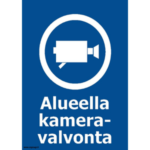 Alueella kamera valvonta tulosta kyltti