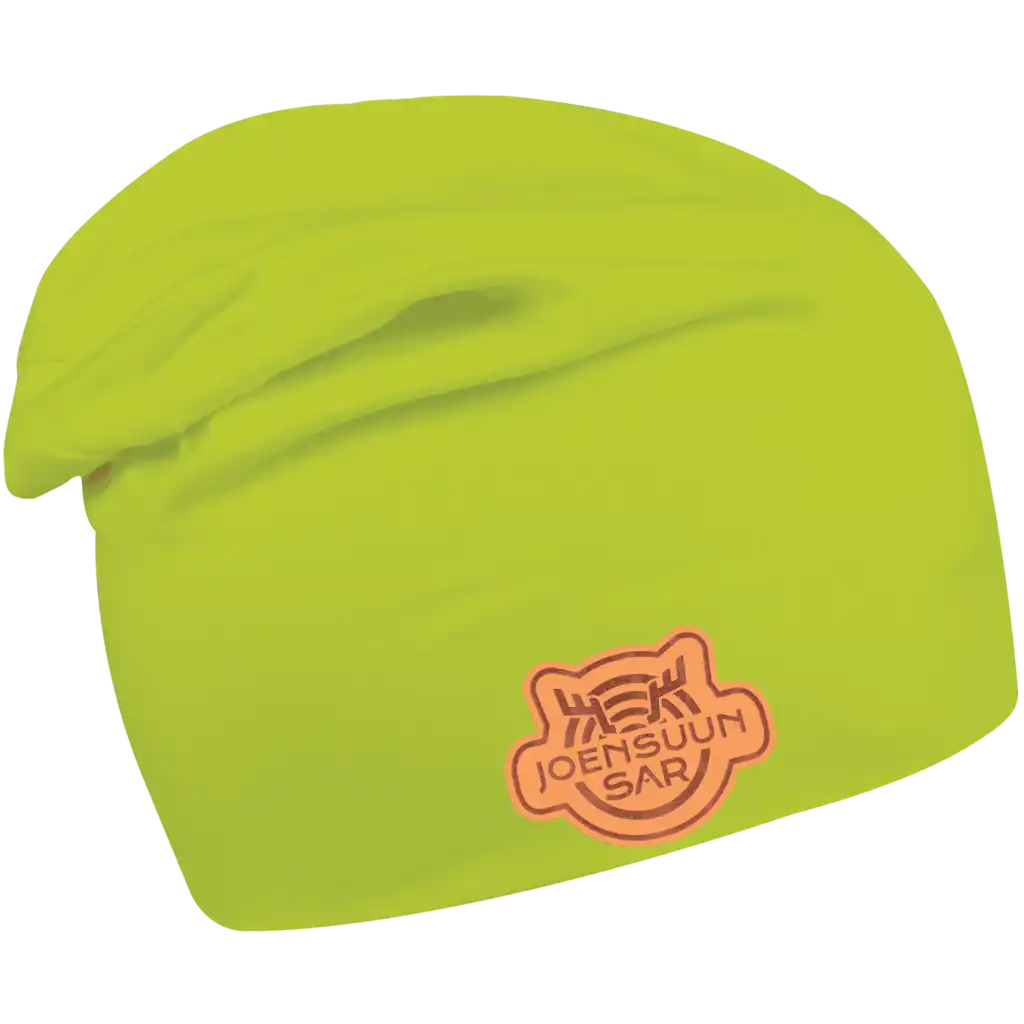 Pitkä Trikoopipo omalla logolla (coFEE 3004) - Lime lasermerkattu logo