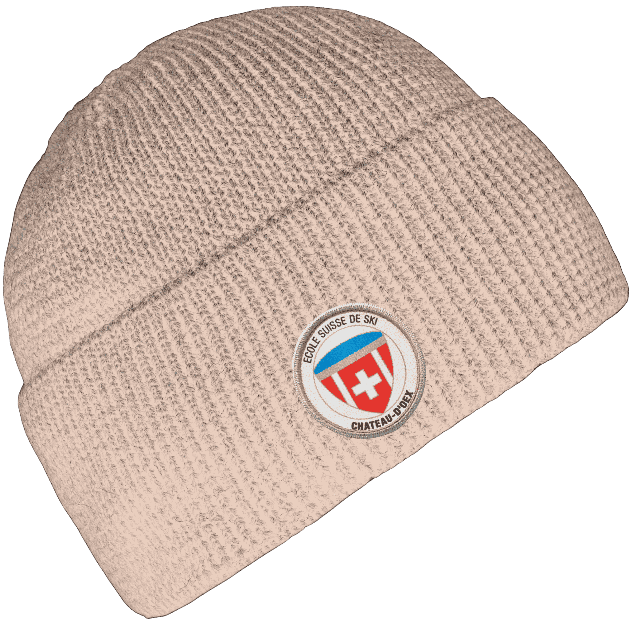 Saana 100% Merinovillapipo omalla logolla - Luonnon valkoinen oma logo toteutettu kangasmerkillä.