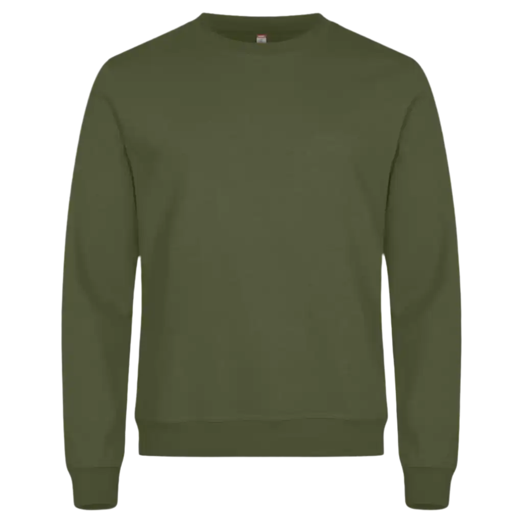 Miami Roundneck Army green college omalla yrityksen logolla-ZigiZagi