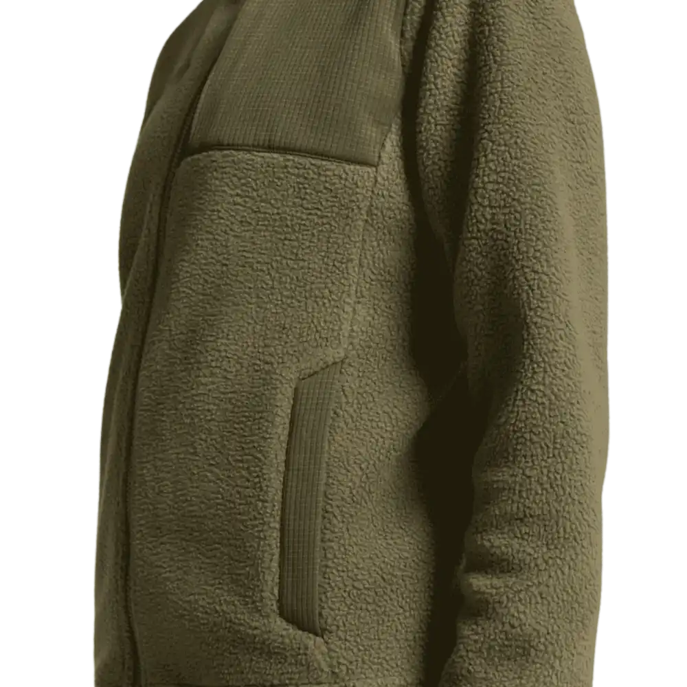 Craft ADV Explore Pile Fleece Jacket W – lähikuva sivutaskusta ja laadukkaasta vetoketjusta