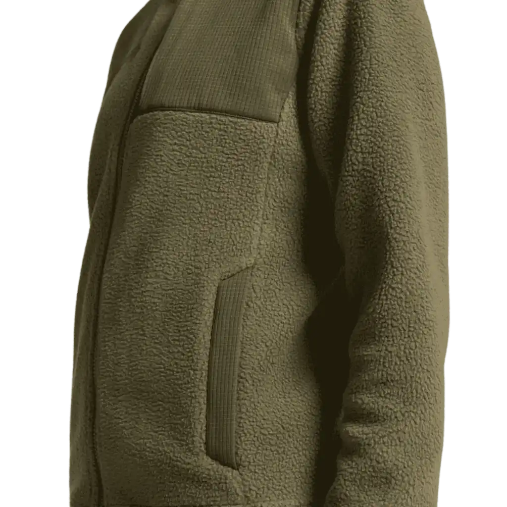 Craft ADV Explore Pile Fleece Jacket W – lähikuva sivutaskusta ja laadukkaasta vetoketjusta