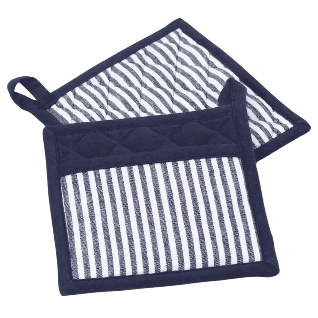 Sini-valkoinen Lord Nelson Victory patalappusetti (2kpl), etu- ja takapuoli – merihenkinen joululahja