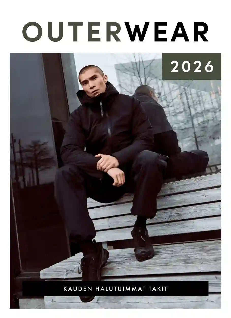 Outerwear 2026 yritystakkien ja ulkovaatteiden kuvaston kansi