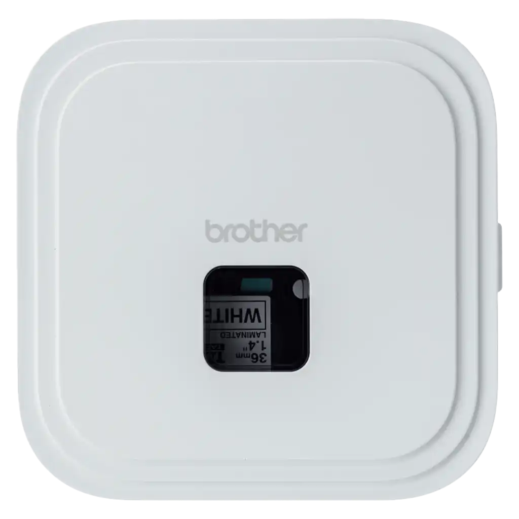 P-touch CUBE Pro -tarratulostin ladattavalla akulla ja Bluetoothilla.