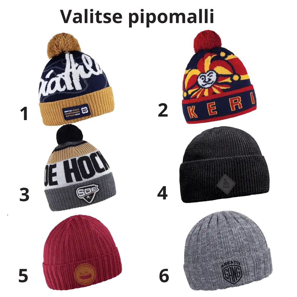 Kustomoitu Premium-merinovillapipo omalla Designilla - Pipomallit - Kustomoidut pipot