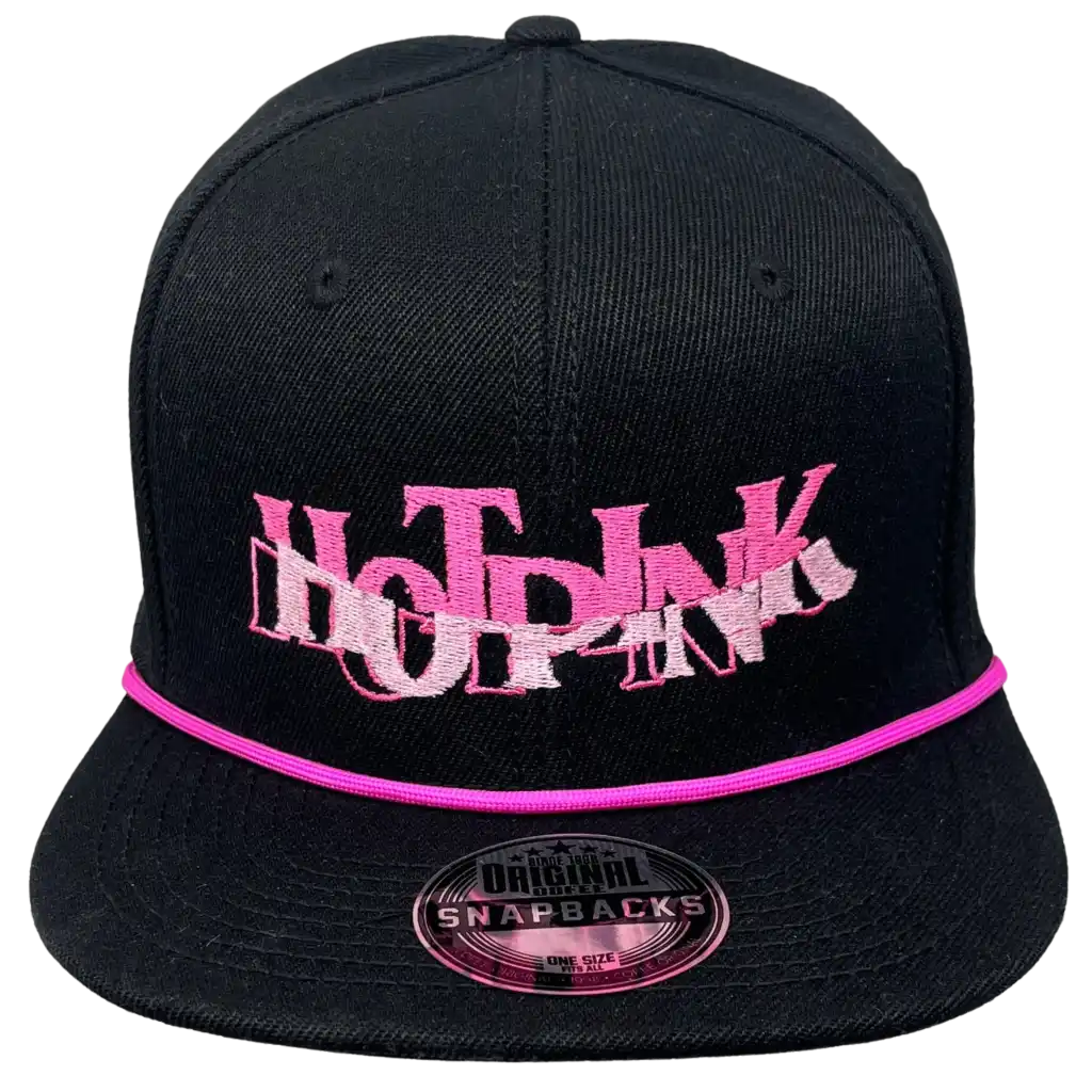 Pinkki Rope Snapback lippis omalla logolla-ZigiZagi