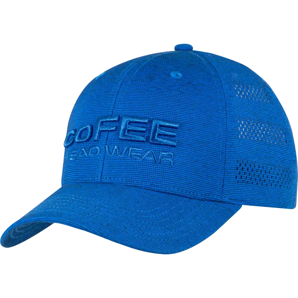 Royal sininen Power lippis brodeerattu omalla logolla. Kuva edestä.