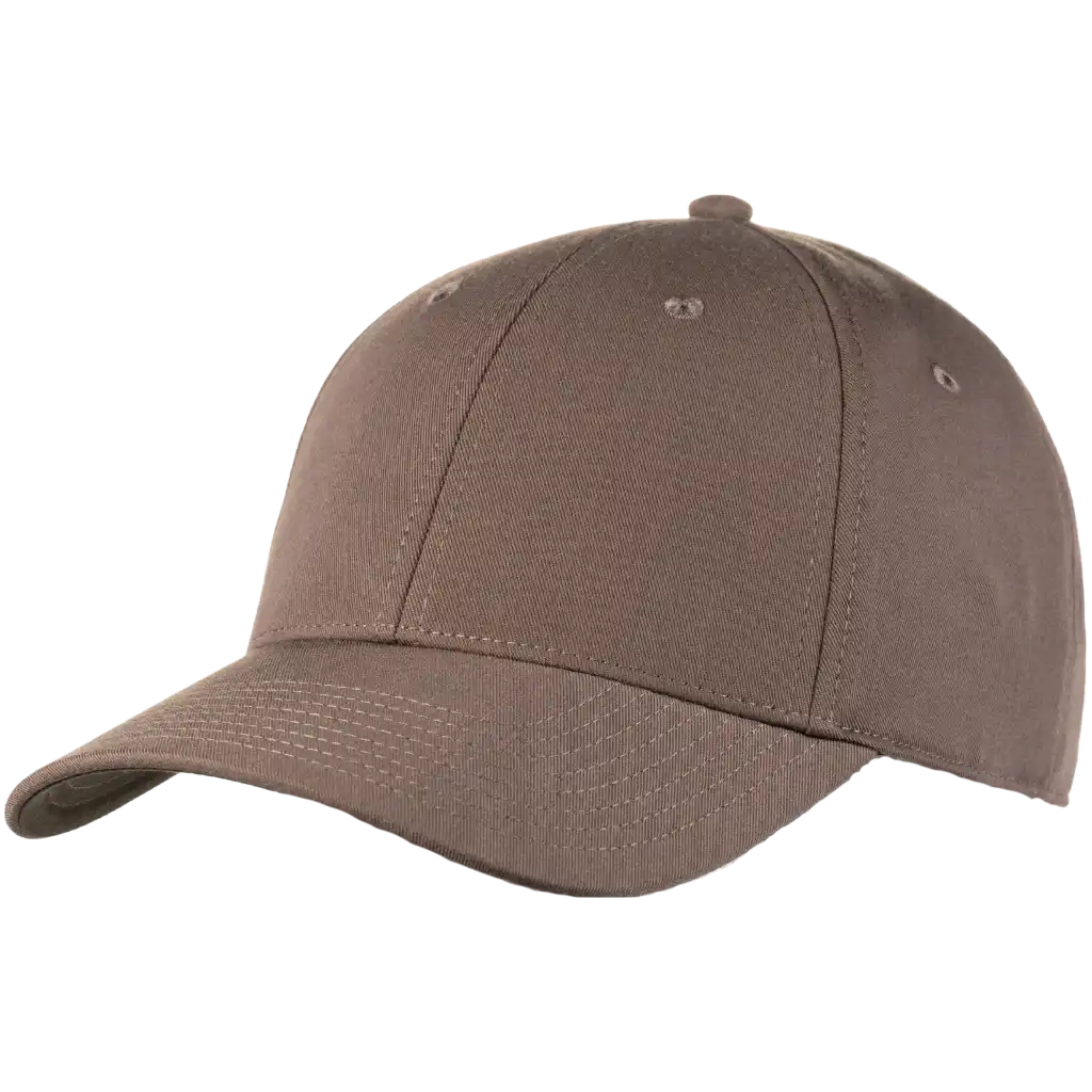 Kuva edestä Rayon 4350 lippis omalla logolla, väri Ruskea